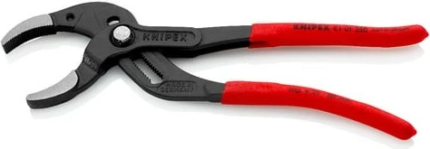 Pincerë Knipex 81 01 250, për sifon e lidhës, dorezë e kuqe
