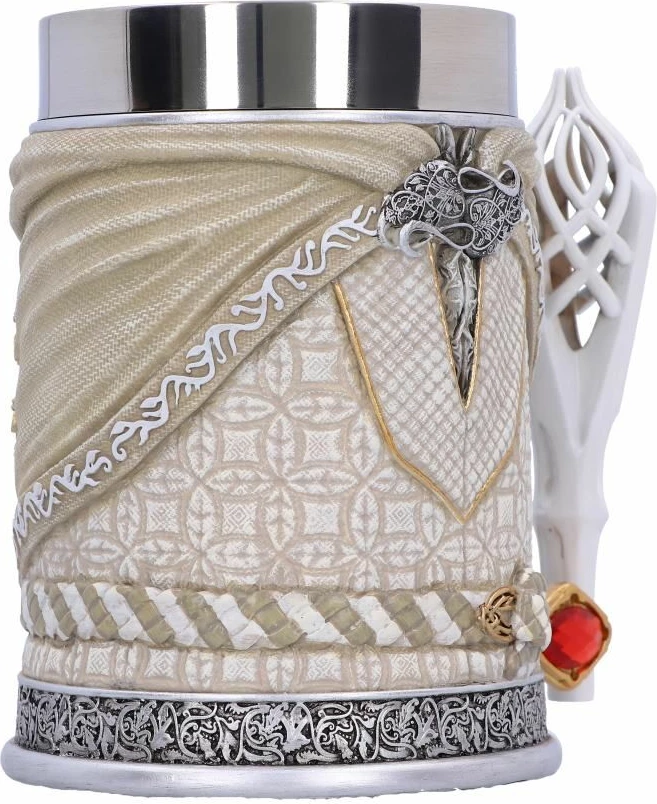 Krigë NEMESIS NOW Lord of the Rings Gandalf the White, e licencuar zyrtarisht, resin e pikturuar me dorë, e bardhë