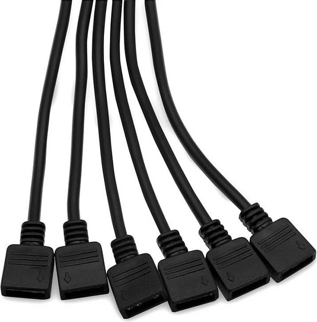 Kabllo splitter D-RGB EK Water Blocks EK-D-RGB, 6 dalje, 3-pin 5V ARGB