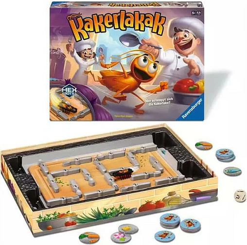 Lojë tavoline Ravensburger Kakerlakak, me buburrec elektronik HEXBUG, 5+
