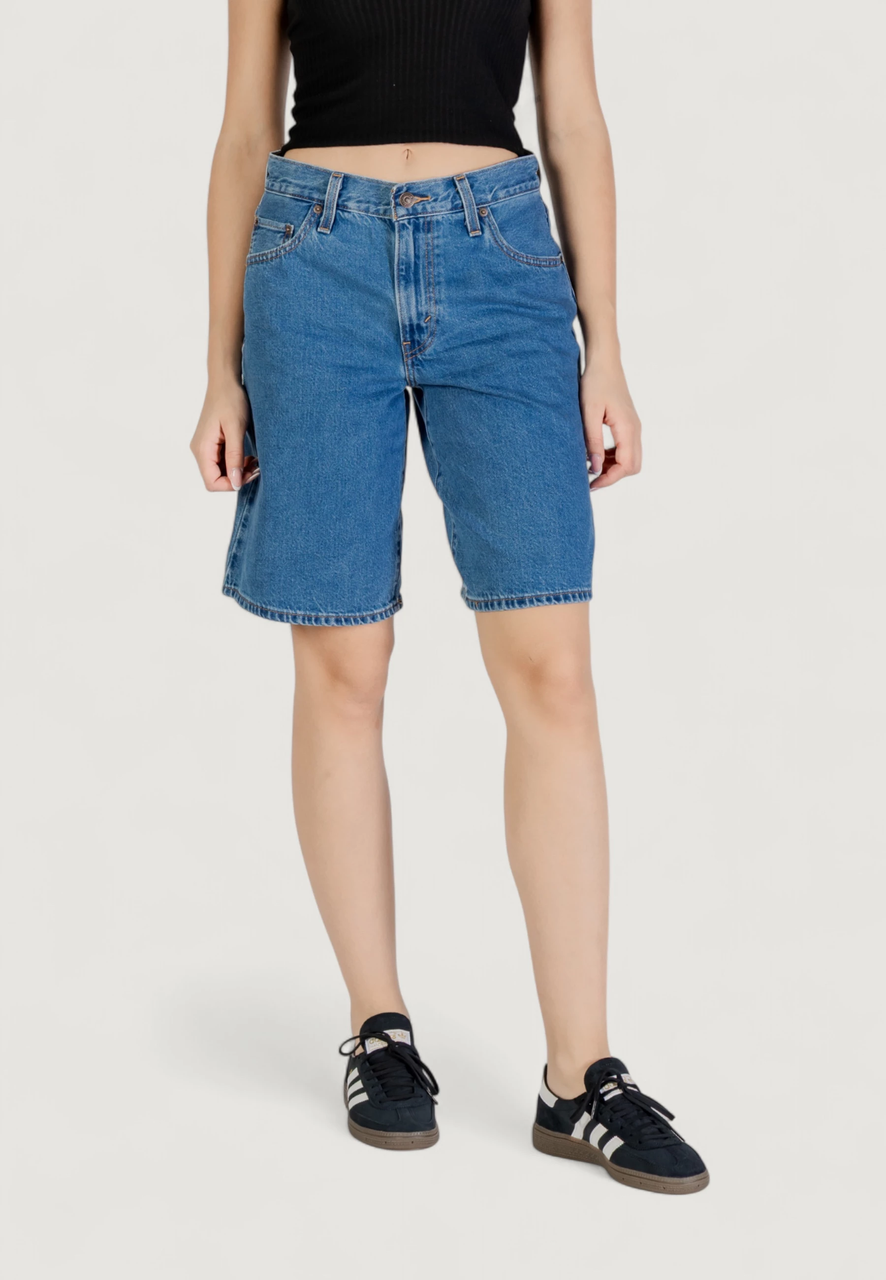 Shorce për femra Levi's BAGGY DAD JORT FOOLISH LOVE 000MJ-0001, denim