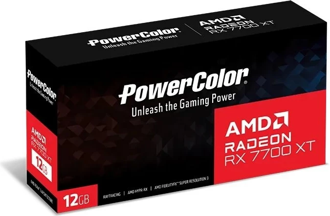 Kartelë grafike PowerColor RX 7700 XT 12G-P, 12 GB GDDR6, e zezë
