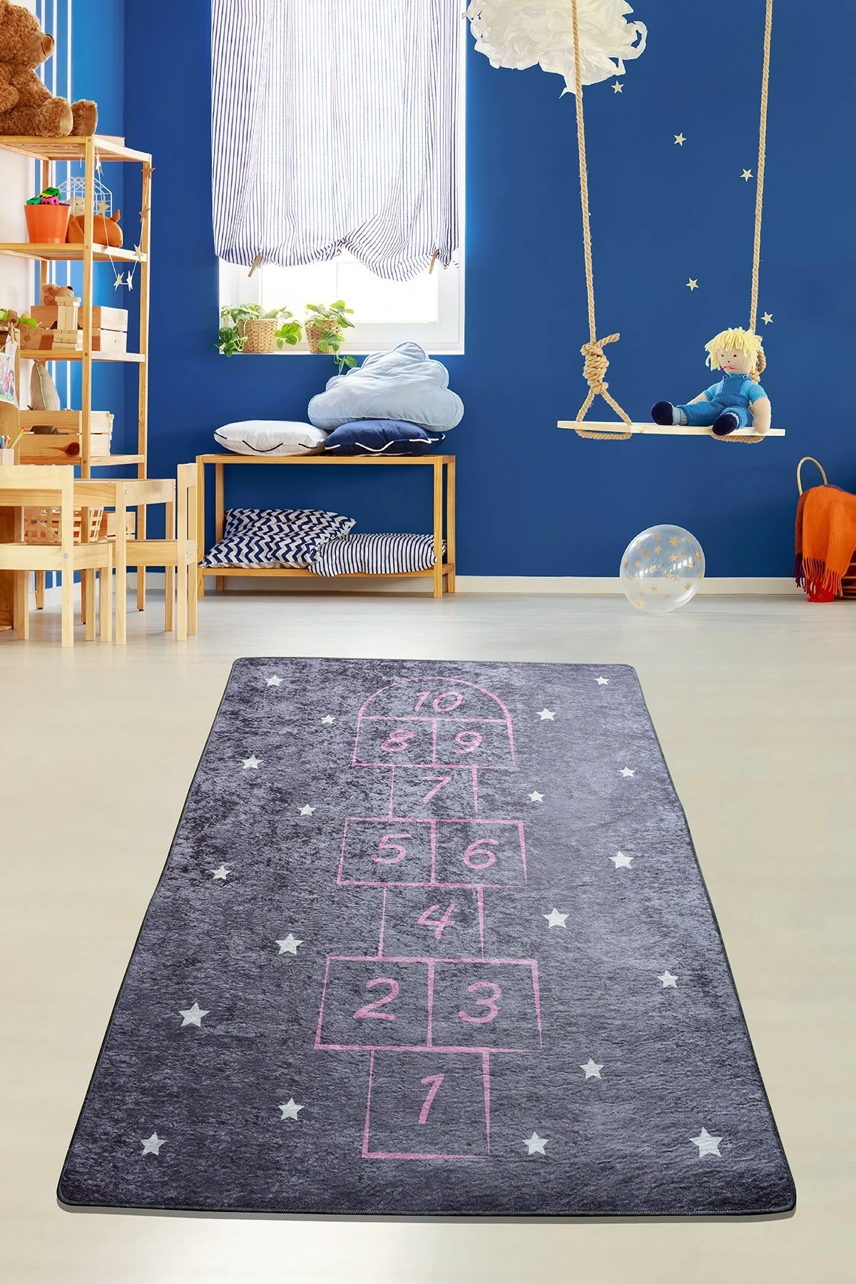 Qilim Conceptum Hypnose, hopscotch, gri, 100x160cm