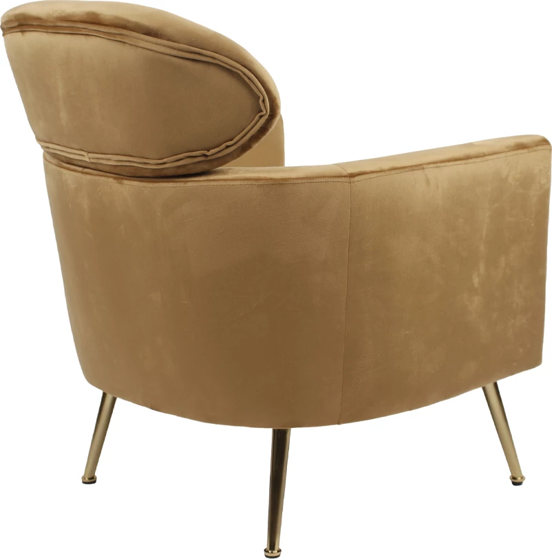 Fotelje Testa, ngjyrë ari, 72x76x85