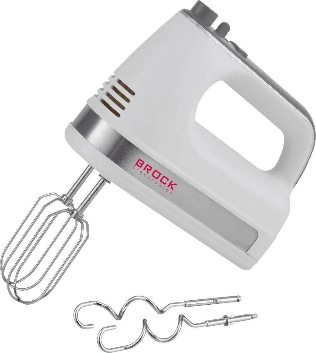 Mikser dore Brock HM 5003 WH 300W, 5 shpejtësi + Turbo, set 4 pjesë, i bardhë