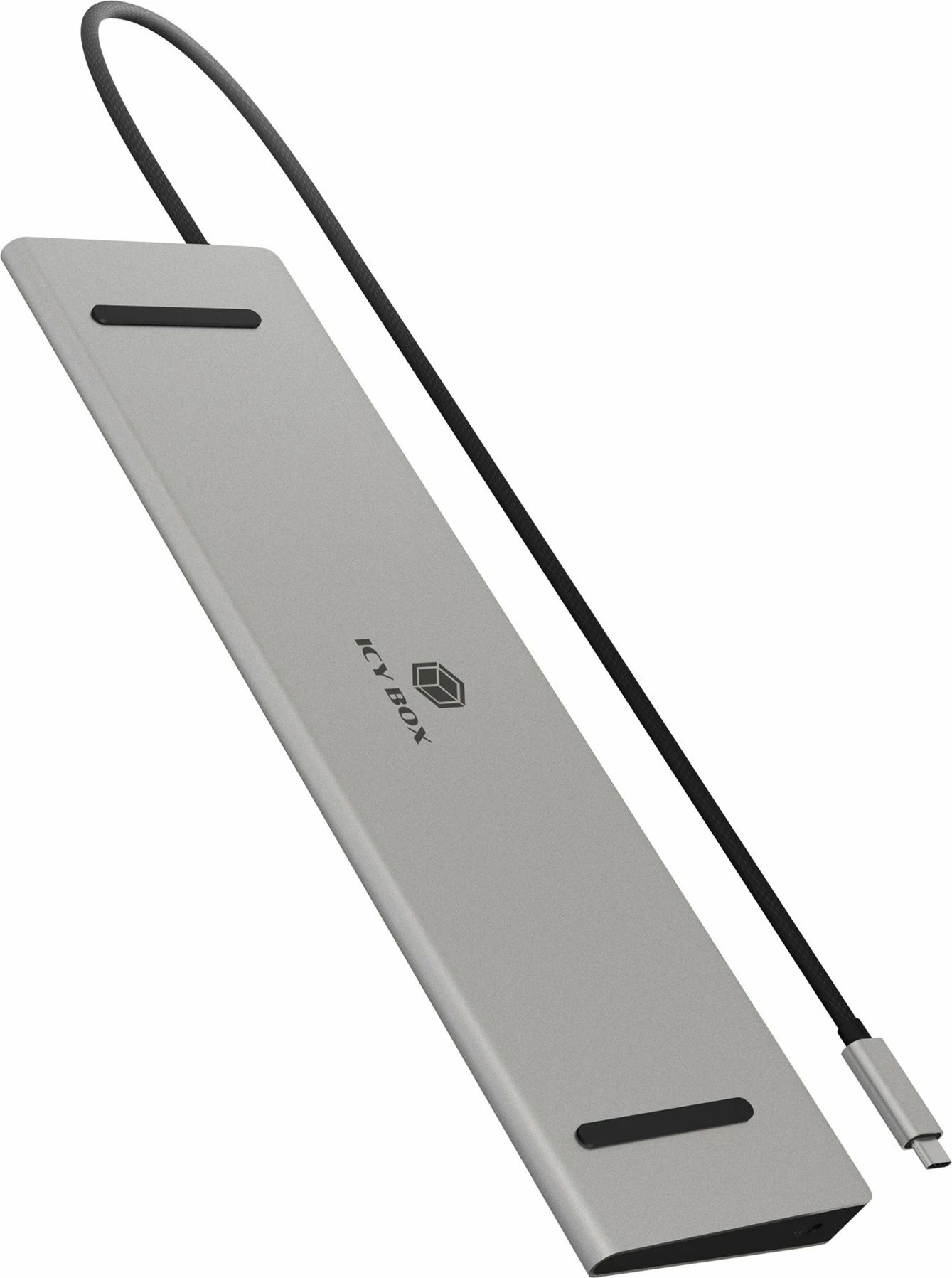 USB-C docking stacion Icy Box IB-DK2106a-CPD, 2x HDMI, VGA, 3x USB 3.0, LAN Gigabit, SD/microSD, Power Delivery 100W, gri
