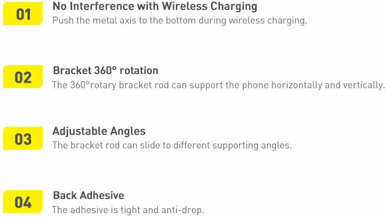 Mbajtës palosës vetë-ngjitës për celular Baseus LUXZ000001, i zi
