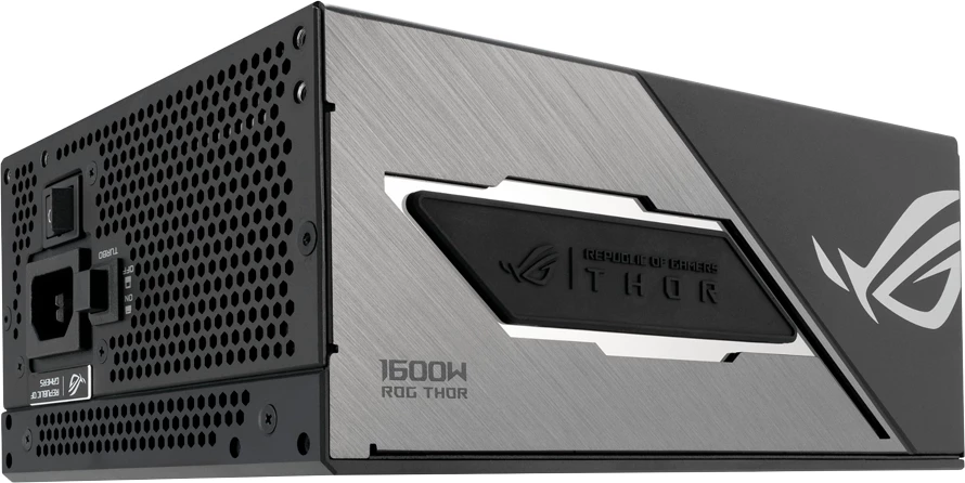 Furnizues energjie (PSU) ASUS ROG Thor 1600W Titanium III, 80 Plus Titanium, ATX 3.1, plotësisht modular, 2x 12VHPWR, OLED, zi/argjend