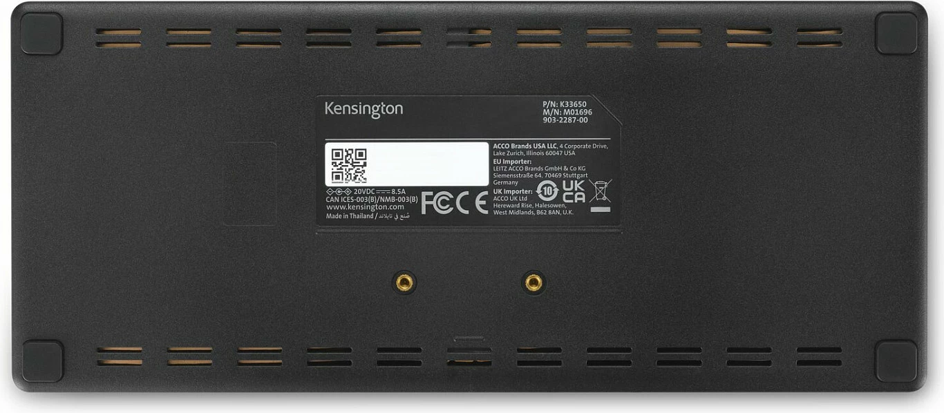 Docking station Kensington SD4781P EQ, USB-C & USB-A, Dual 4K, e zezë