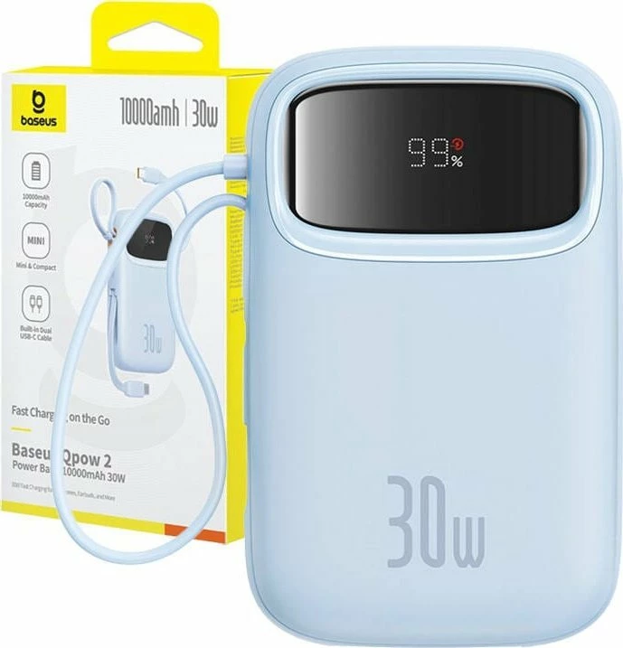 Powerbank Baseus QPow 2 10000mAh 30W, blu