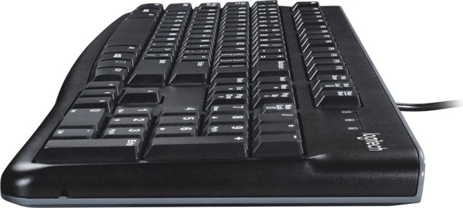 Tastierë Logitech K120, Full-size, Wired, USB, QWERTY, E zezë