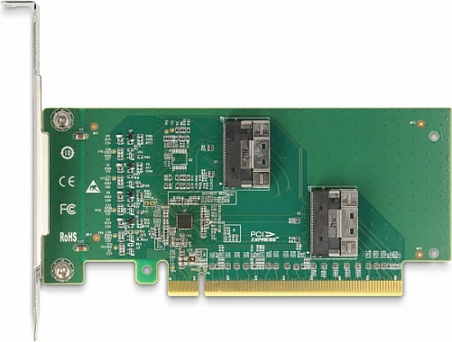 Kartelë zgjerimi PCIe DeLOCK PCI Express 4.0 x16, 4x U.2 (SFF-8639) NVMe, low profile, 64 Gbit/s