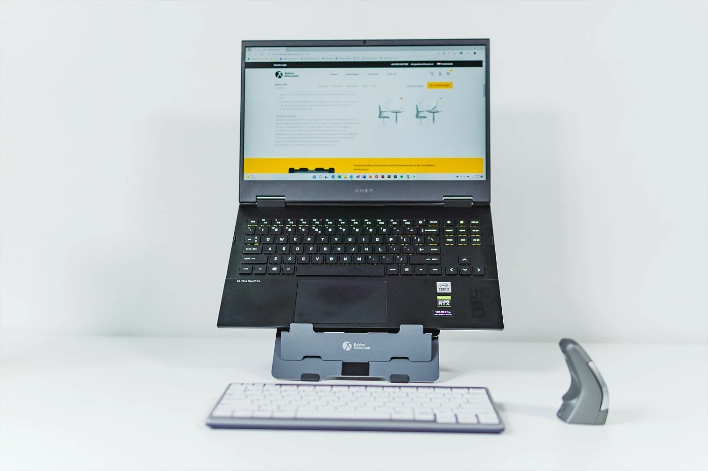 Mbajtës laptop/tablet BakkerElkhuizen FlexTop 170, dark grey
