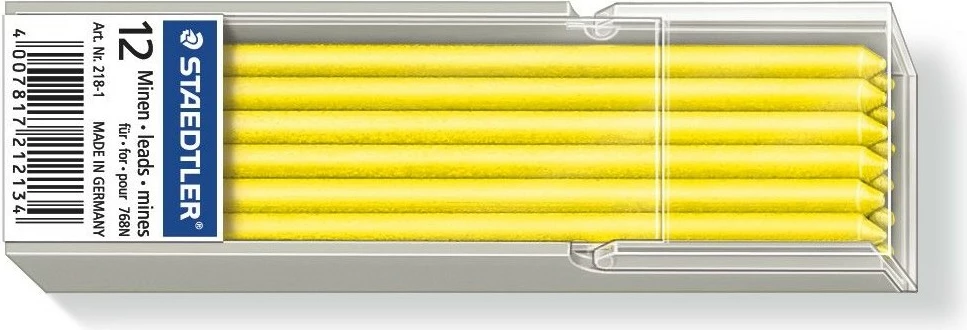 Marker Staedtler Lumocolor 218, 3mm, 12 copë, verdhë