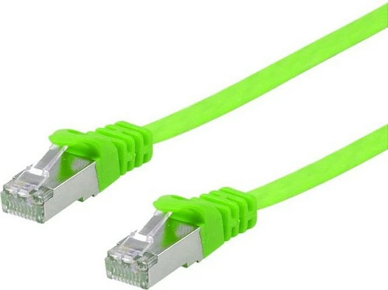 Kabllo rrjeti EQUIP Cat6a U/FTP, 2m, flat, ngjyrë e gjelbër