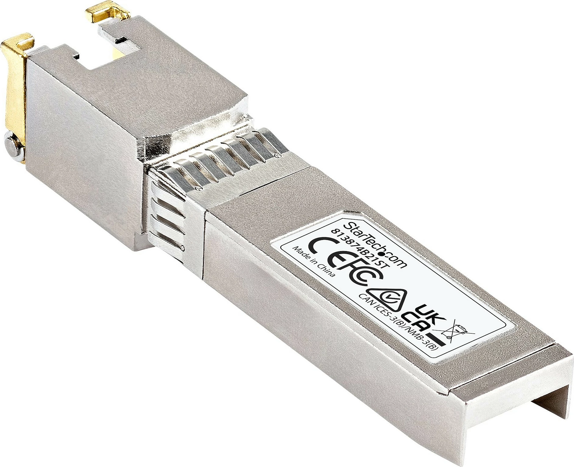 Modul SFP+ StarTech HPE 813874-B21 kompatibil, 10GBASE-T RJ45, 10Gbps, 30m, argjendtë