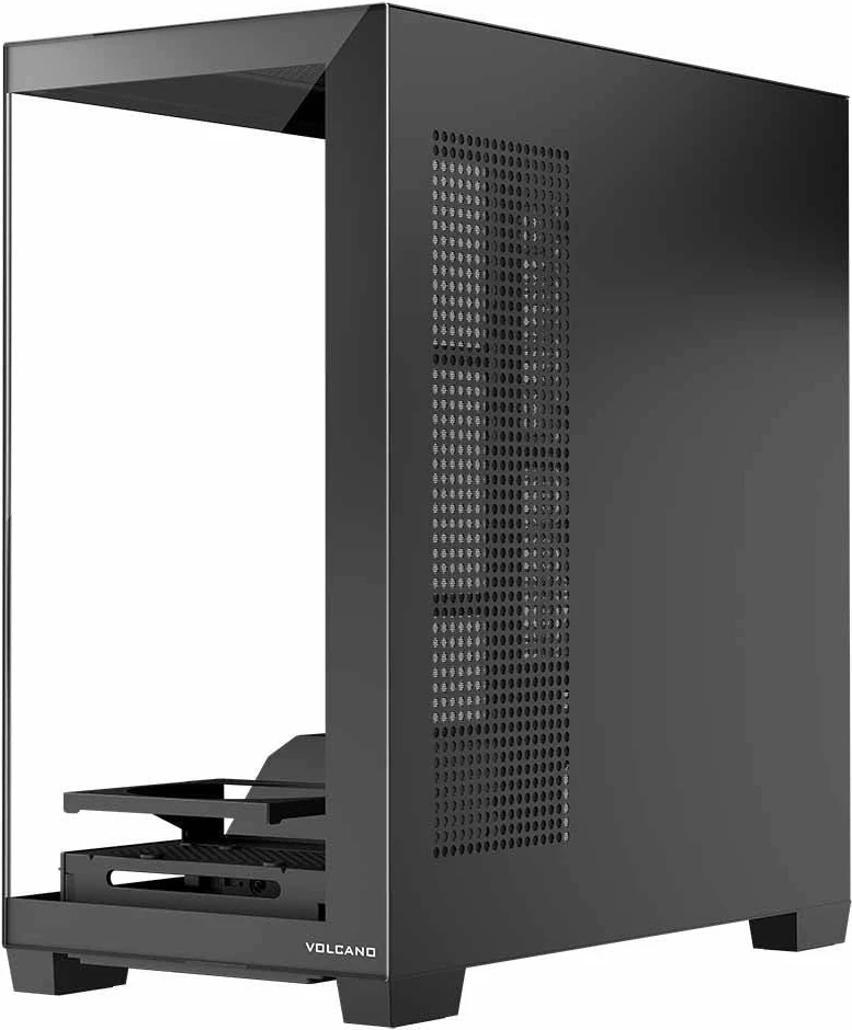 Kasë Modecom Volcano Stellar NF (AT-STELLAR-NF-0000-10) Midi Tower ATX/mATX, USB-C, tempered glass, pa ventilatorë, e zezë