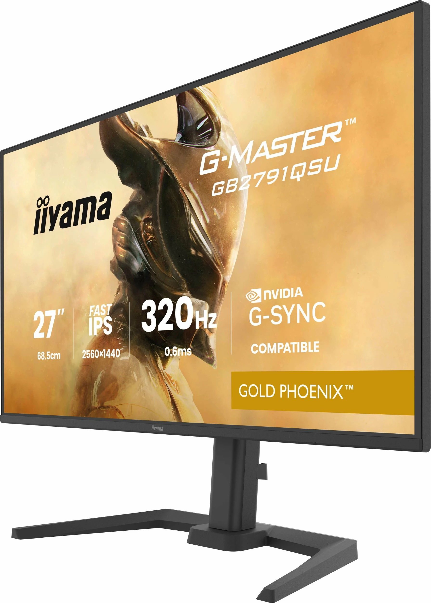 Monitor gaming iiyama G-Master GB2791QSU-B1 Gold Phoenix 27\" WQHD 320Hz Fast IPS 0.6ms, zi