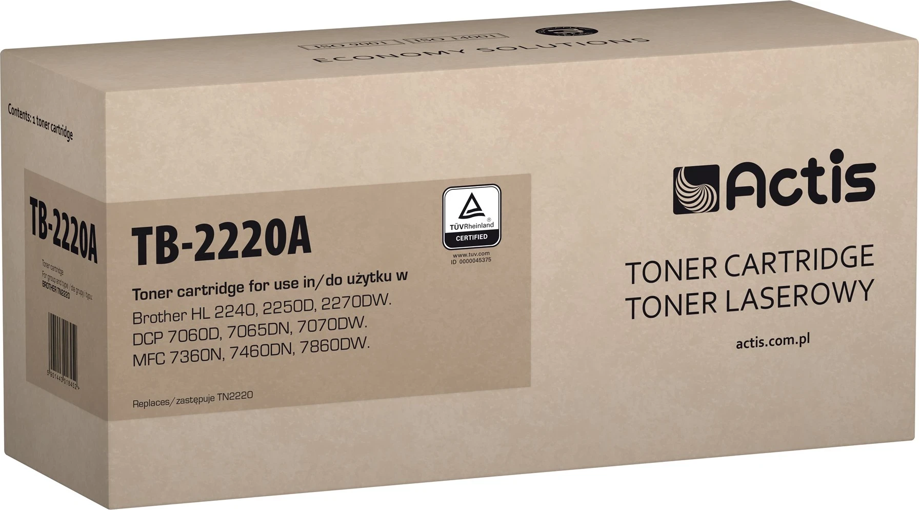 Toner zëvendësues Actis TB-2220A për printerë Brother 