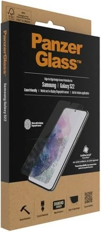 Xham mbrojtës PanzerGlass E2E Microfracture për Samsung Galaxy S22, me kornizë të zezë