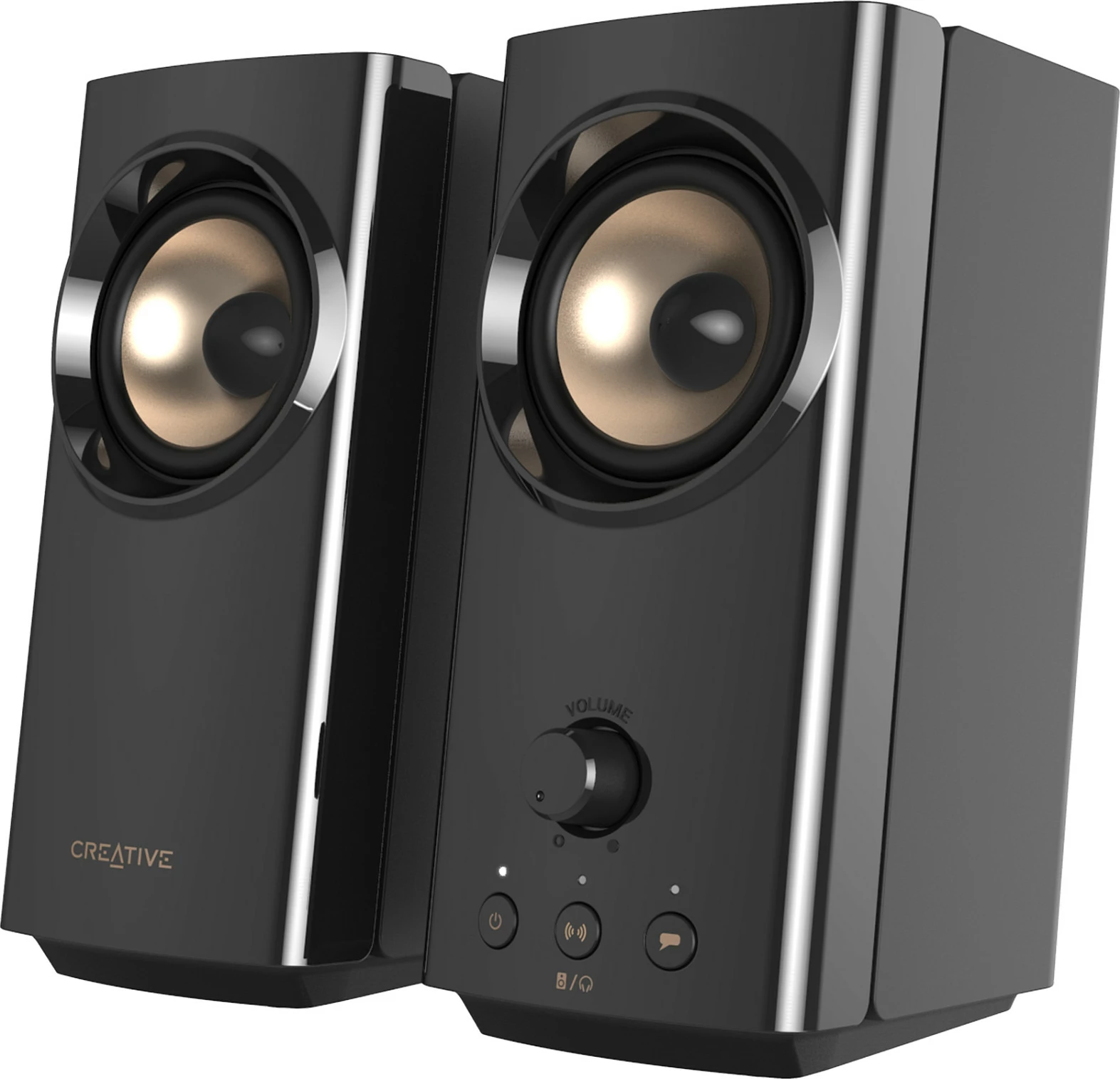 Altoparlantë Creative Labs T60, 2.0, 30W RMS, Bluetooth 5.0, USB-C, të zeza