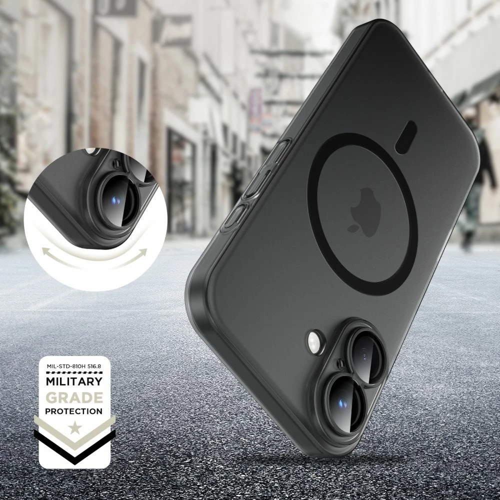 Mbështjellës Tech-Protect MagSlim MagSafe për iPhone 16, i zi