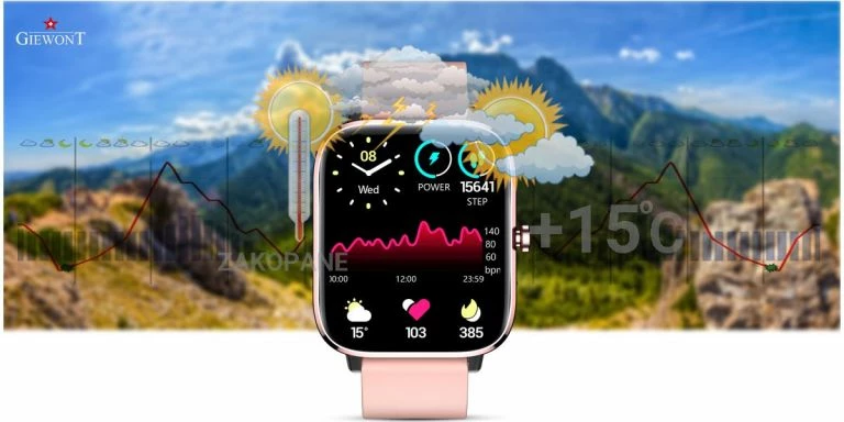 Smartwatch për femra Giewont, rozë