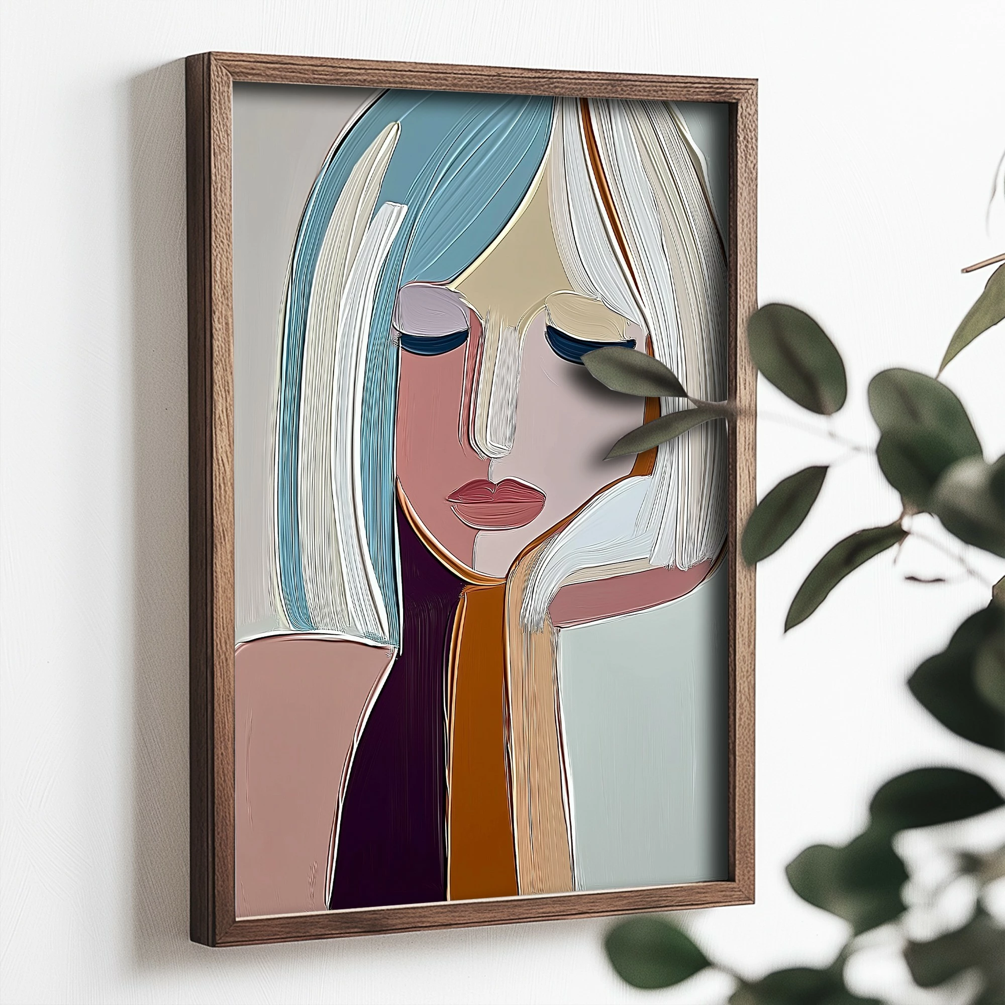 Pikturë dekorative me kornizë MDF, Wallity, TUN053-L, shumëngjyrëshe, 35x47x2cm