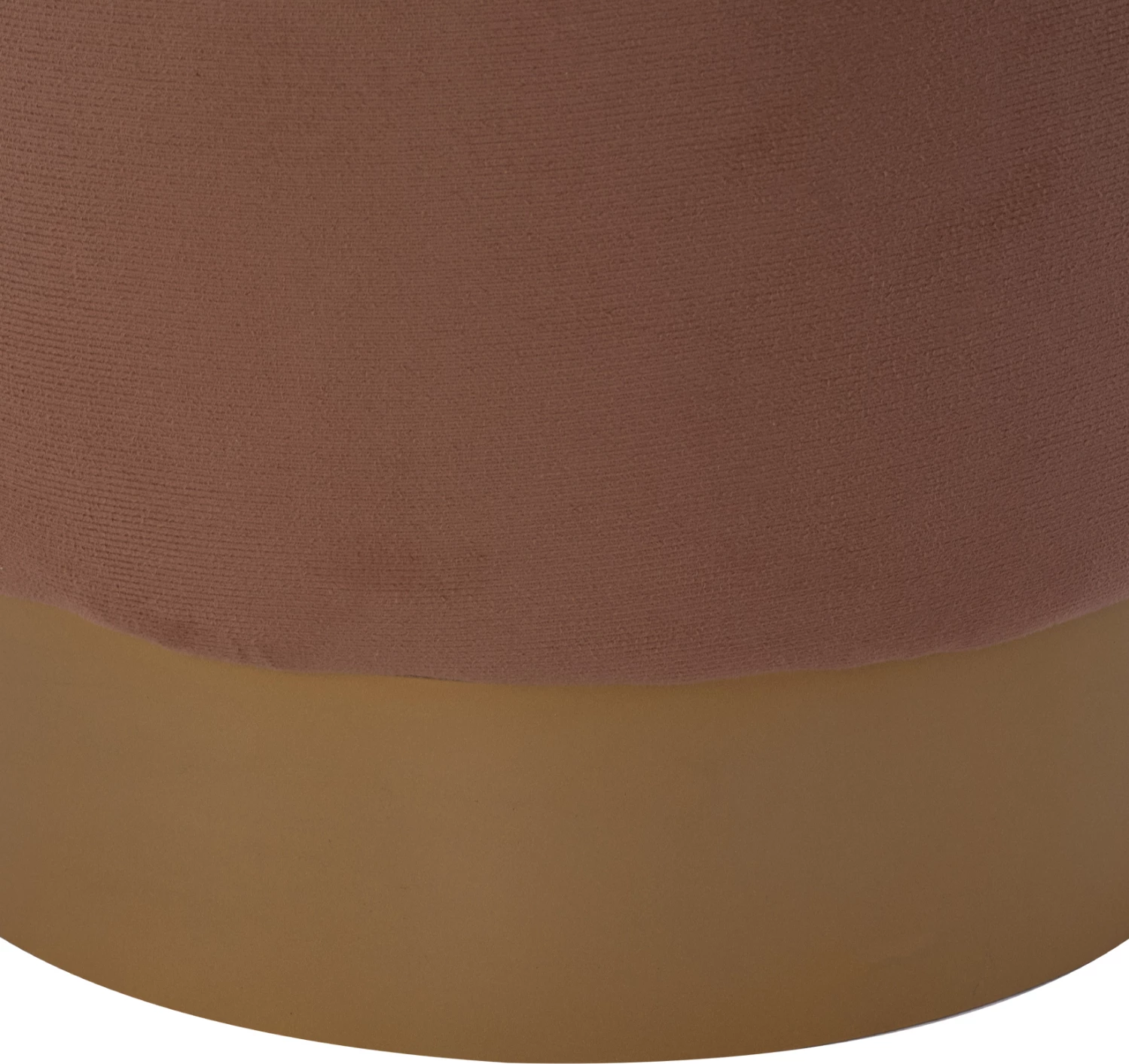 Puf/Karrige cilindrike, ngjyrë kafe, bazë e artë, FH9260.04