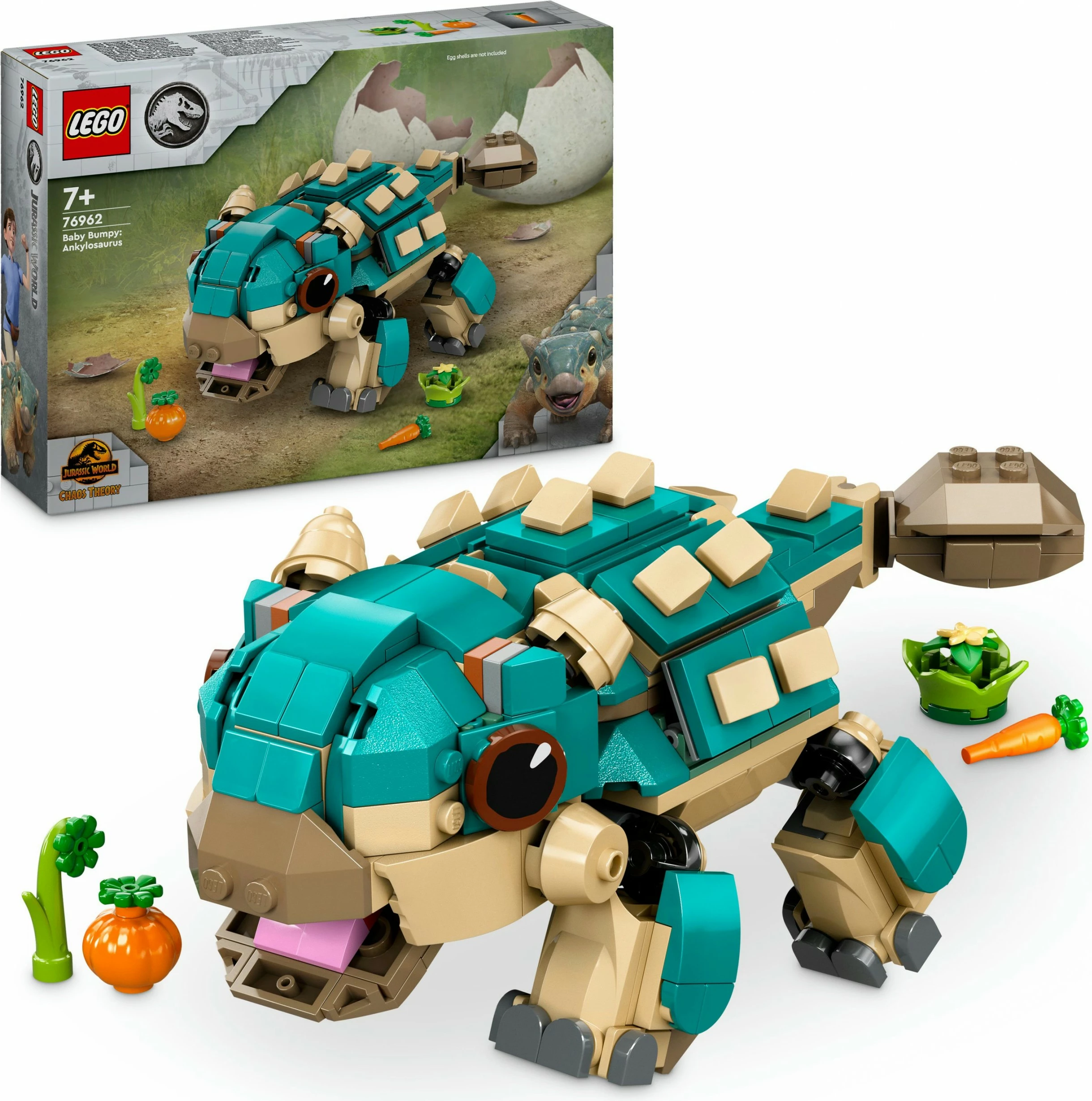 Set ndërtimi LEGO Jurassic World 76962 Baby Bumpy Ankylosaurus, shumëngjyrëshe