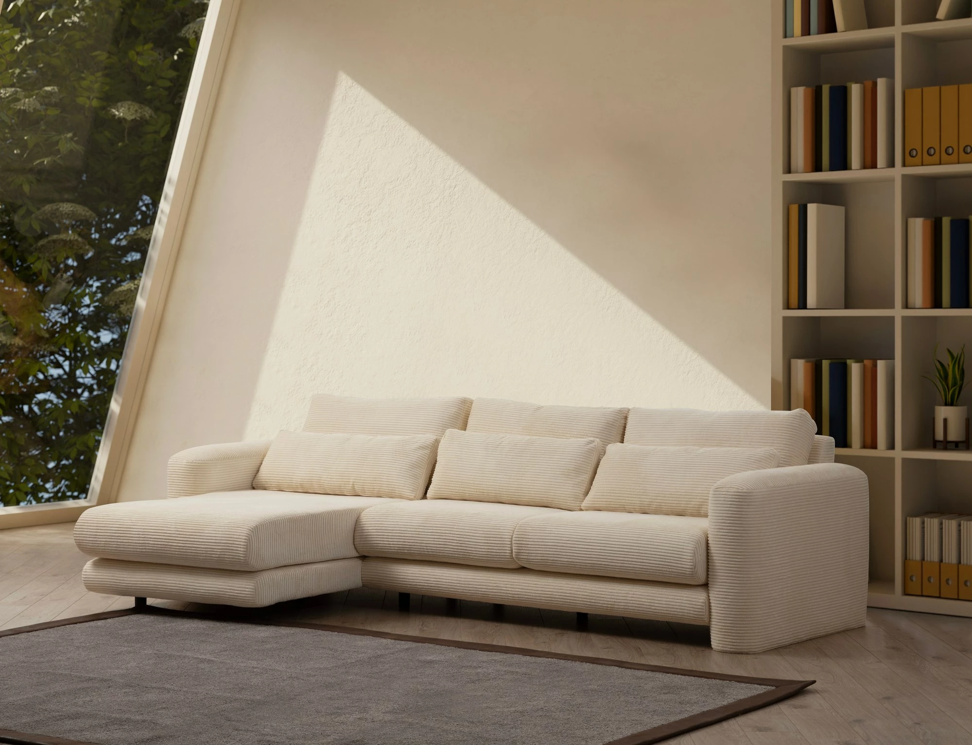 Këndare Atelier del Sofa, Lily këndore majtas, bezhë