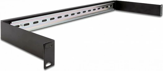 Panel shinë DIN 19" DeLOCK 1U, metal, i zi