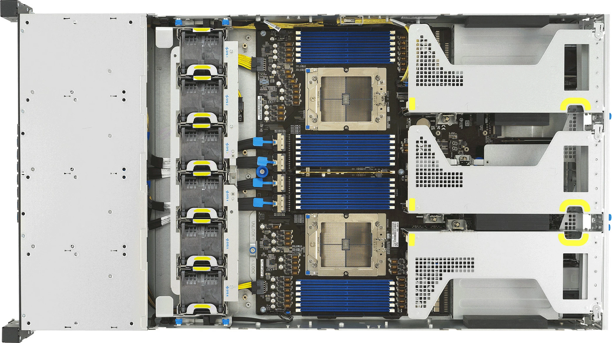 Server rack ASUS RS720A-E13-RS8G, Socket SP5, dual AMD EPYC, DDR5 deri 3TB, 2U, 3200W, zi/argjendtë