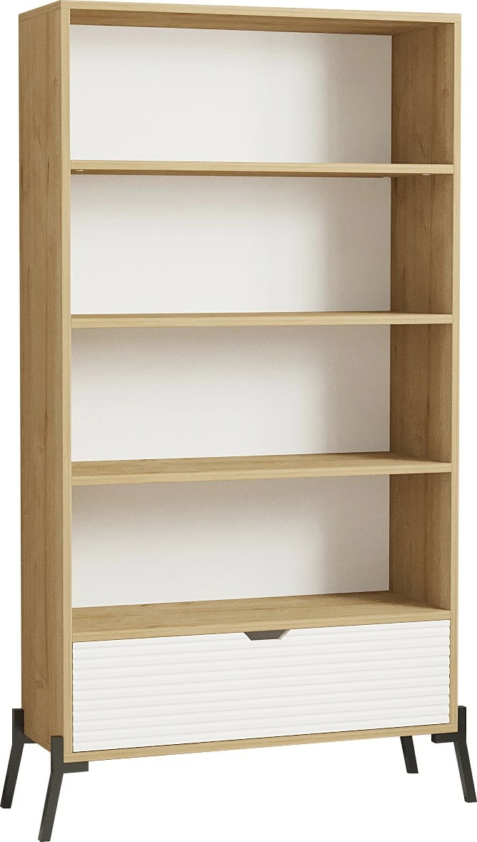 Raft librash Hanah Home, Numana, ngjyrë lis safir dhe e bardhë