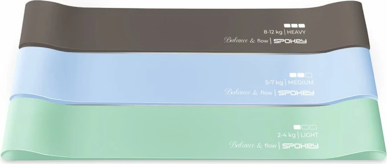 Set shirita rezistence Spokey FLEX, të zeza [Madhësia: 50 x 5 cm]