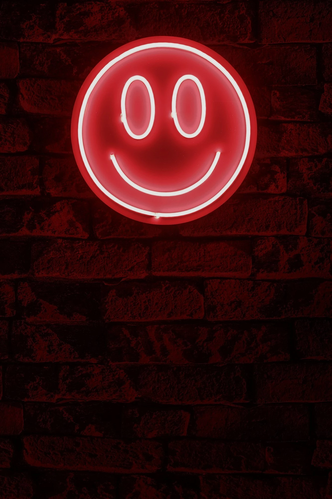 Dritë dekorative LED plastike, Smiley, e kuqe