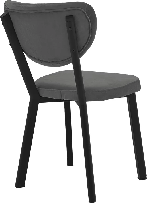 Karrige Joley kadife e zezë e errët-metal i zi 45x39x86.5cm