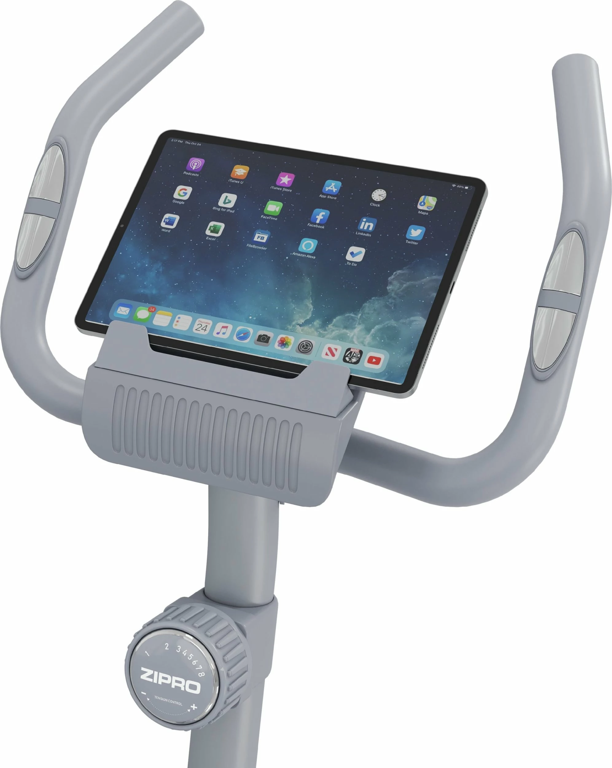 Biçikletë stacionare Zipro Beat DC magnetike, maks. 120 kg, gri