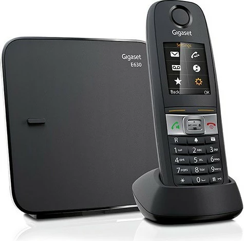 Telefon pa tel Gigaset E630, Analog/DECT, 200 kontakte, SMS, i zi