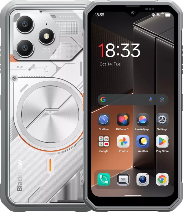 Celular BLACKVIEW FORT 100 8/128GB, rugged IP68/IP69K MIL-STD-810H, i bardhë