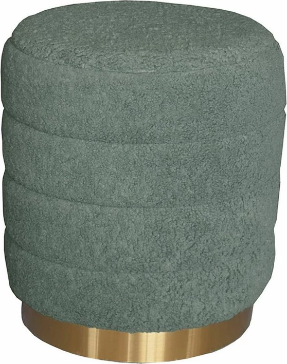 Stool Momo, ngjyrë mint, bazë ari, 40x40x45cm