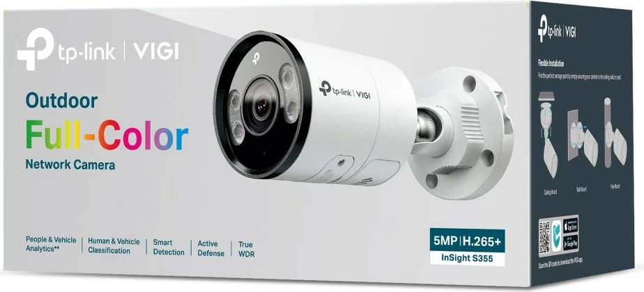 Kamerë sigurie IP TP-Link INSIGHT S355, e jashtme, me kabllo, 80m, 120 dB