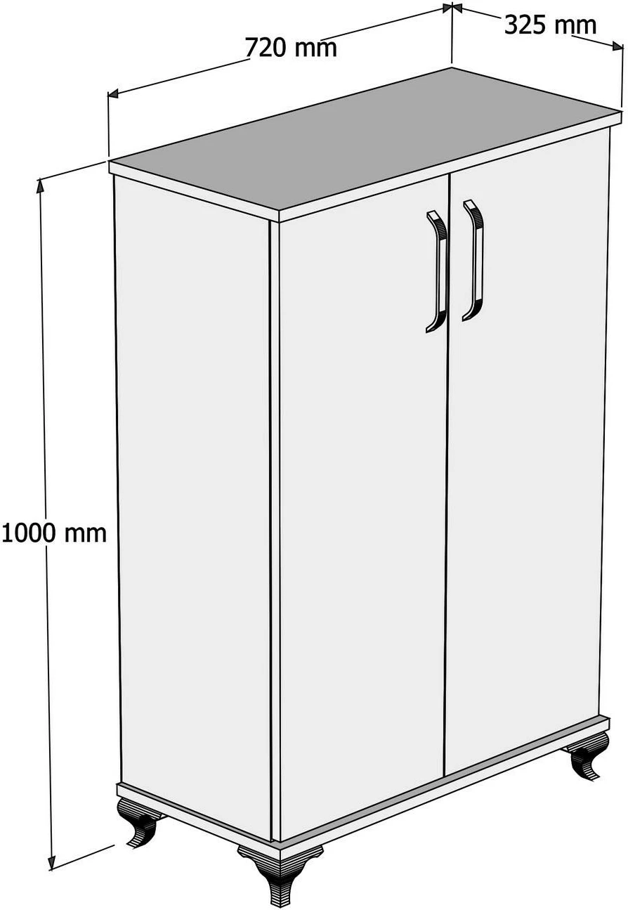 Dollap këpucësh Hanah Home, Asta, i bardhë