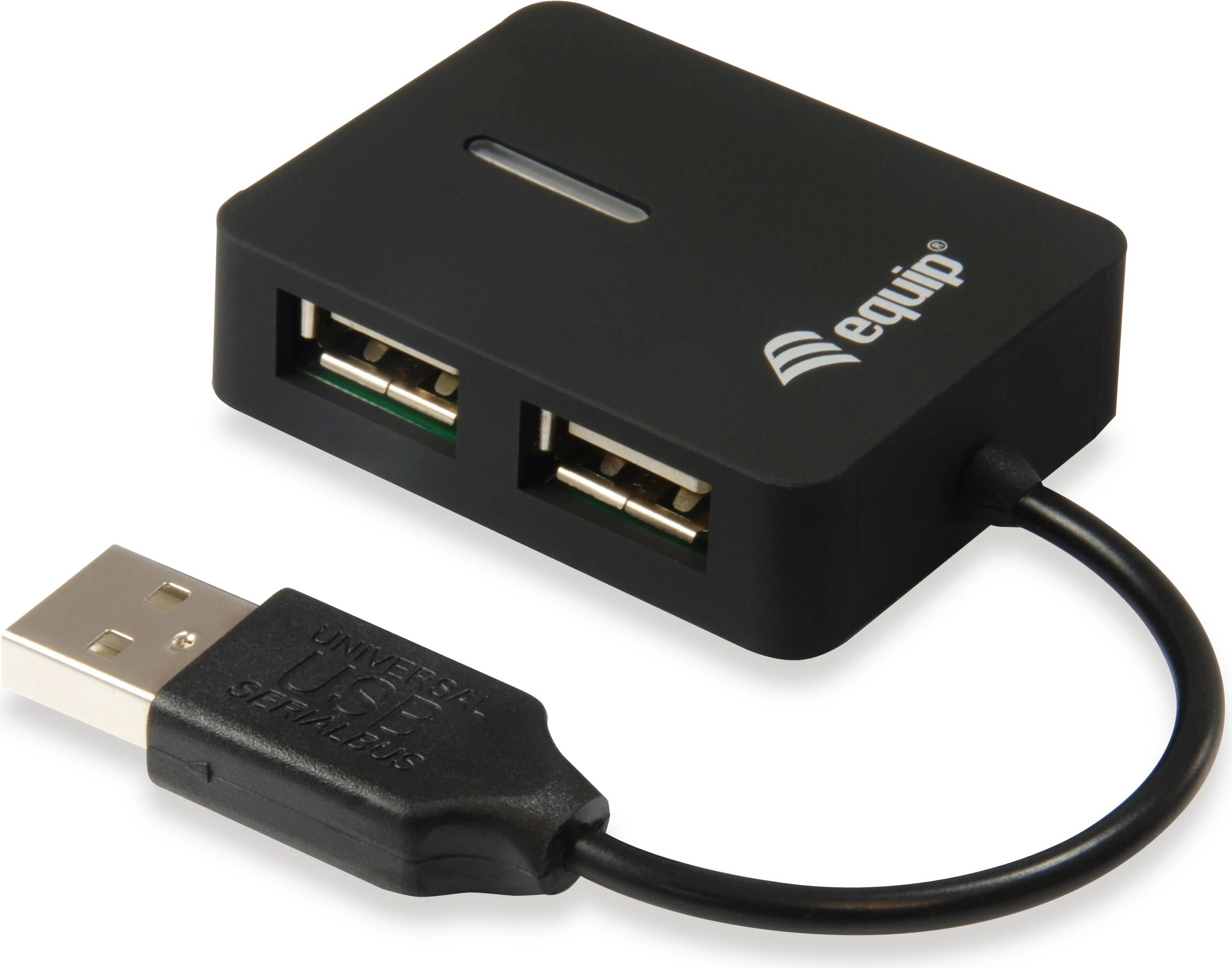 USB hub Equip 128952, 4 porta, USB 2.0, 480 Mbit/s, e zezë
