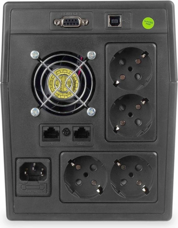 UPS Digitus DN-170076, 2000VA/1200W, Line-Interactive, 2x12V/9Ah, 4xSchuko, Ekran LCD, i zi