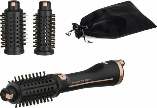 Furçë tharëse me ajër të nxehtë Rowenta Hot Air Brush Dryer 750W, 50 mm, 3 koka, e zezë