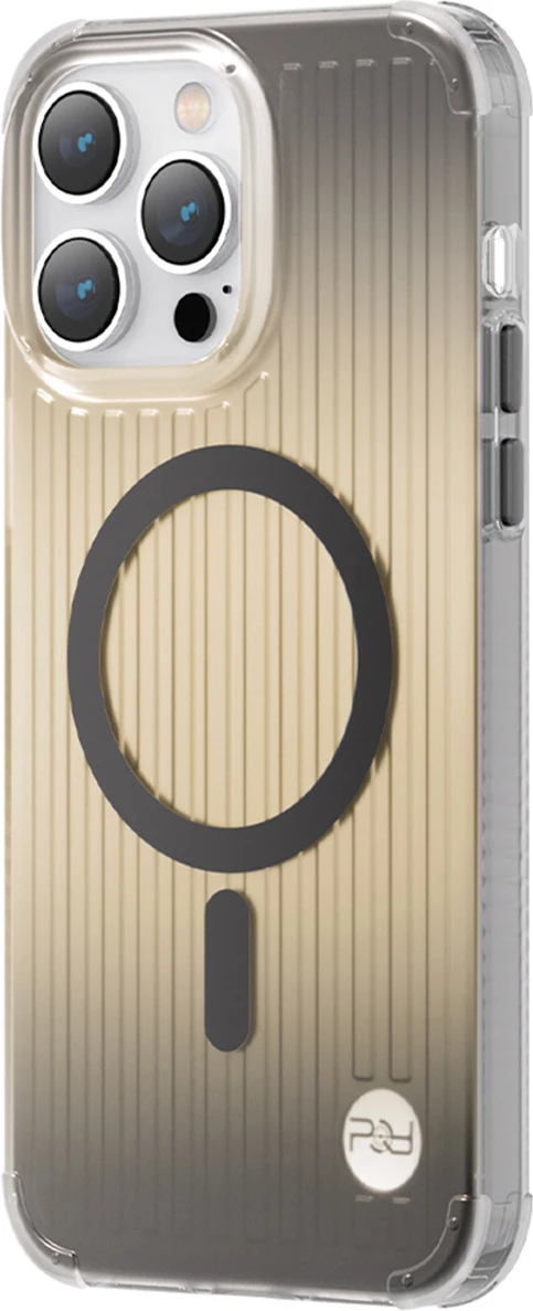 Mbështjellës Kingxbar PQY Go Out Series për iPhone 14, MagSafe, i zi, transparent