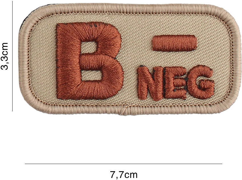 Emblema pëlhure Fostex Garments Patch blood type B-negative coyote #8108