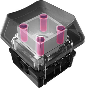 Set keycap-ash ASUS ROG PBT Doubleshot, për ROG RX switch, 123 copë, e zezë