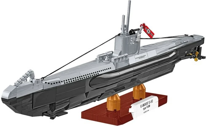 Set blloqesh ndërtimi, Cobi, U-Boat U-52 Type VIIB 4852, 474 elemente, shkallë 1:144, gjatësi 46 cm